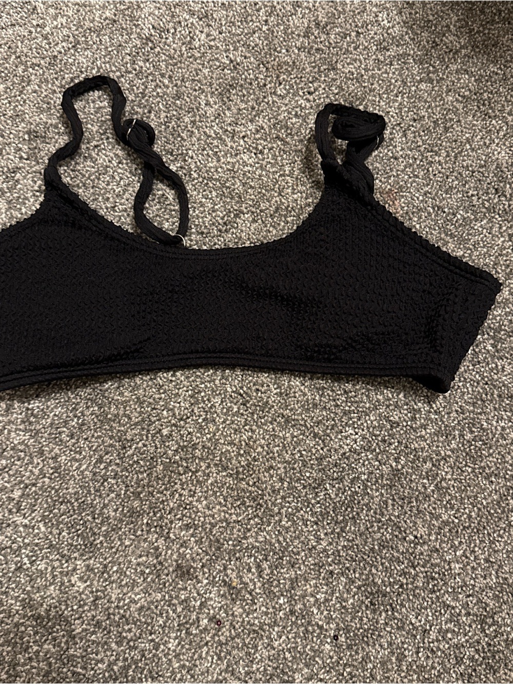 SHEIN Black Textured Bralette